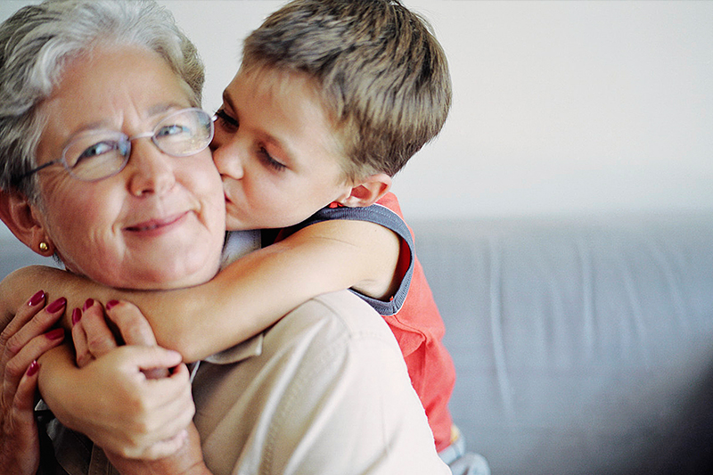 grandmother and child