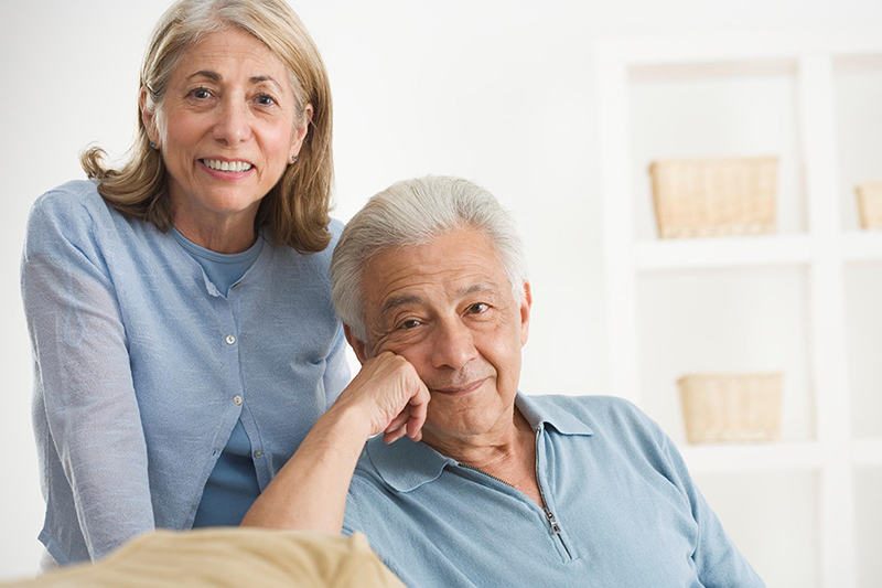 older seated couple