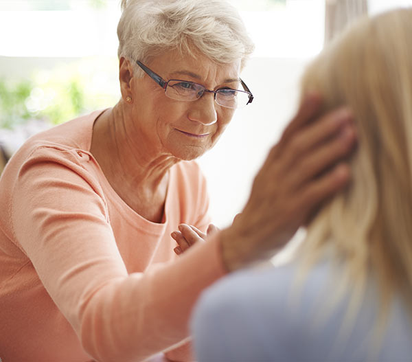 supportive older woman